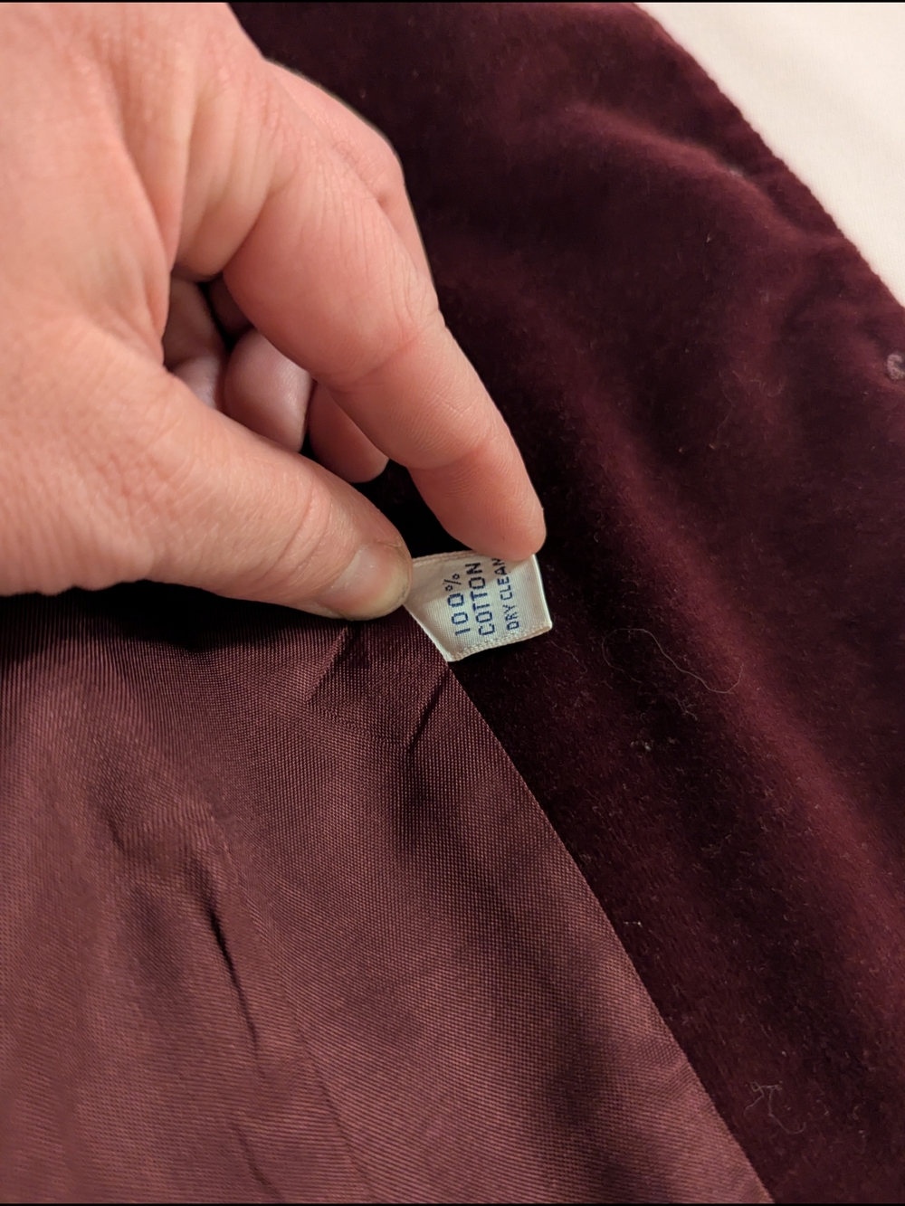Vintage 90s Ralph Lauren Burgundy Plum Velvet Cropped Blazer Jacket Made in USA - Picture 13 of 16